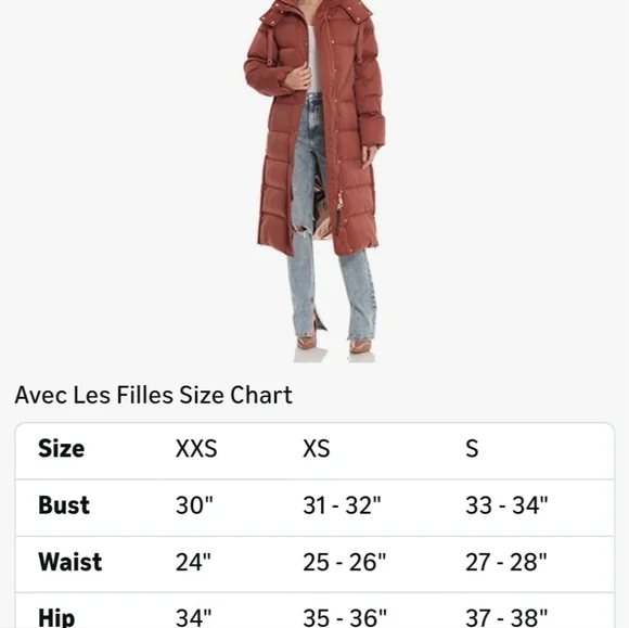 Avec Les Filles Rust Ultra Long Maxi Water Repellent Coat Rose Gold Hardware - Picture 7 of 9